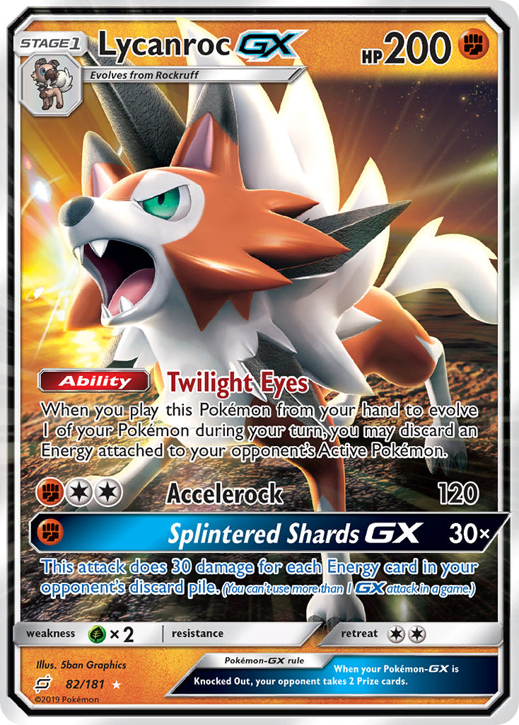 Lycanroc GX (82/181) [Sun & Moon: Team Up] | Dragon's Lair Comics and Fantasy Houston TX