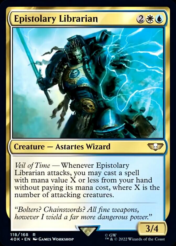 Epistolary Librarian (Surge Foil) [Warhammer 40,000] | Dragon's Lair Comics and Fantasy Houston TX