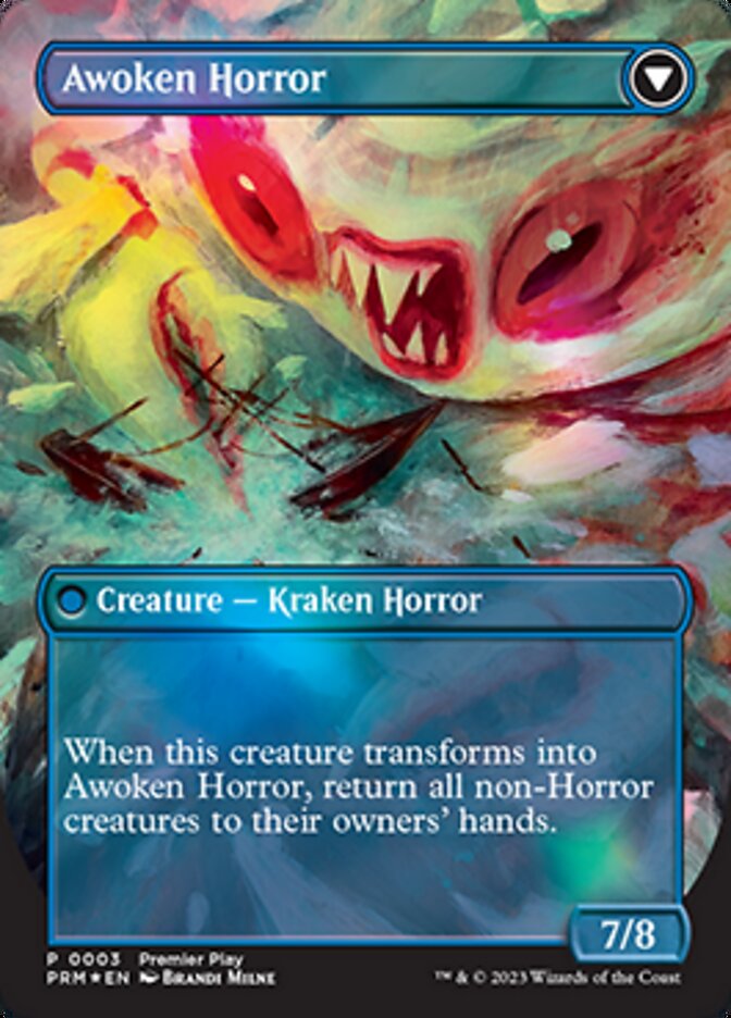 Thing in the Ice // Awoken Horror (Borderless Alternate Art) [Regional Championship Qualifiers 2023] | Dragon's Lair Comics and Fantasy Houston TX