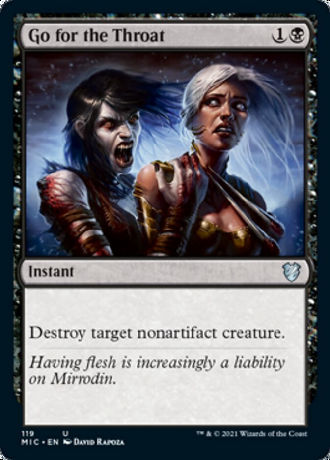 Go for the Throat [Innistrad: Midnight Hunt Commander] | Dragon's Lair Comics and Fantasy Houston TX