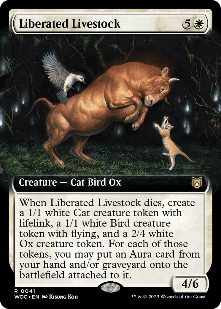 Liberated Livestock (Extended Art) [Wilds of Eldraine Commander] | Dragon's Lair Comics and Fantasy Houston TX