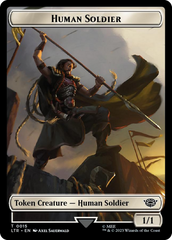 Human Soldier (0015) // Food (0023) Double-Sided Token (Surge Foil) [The Lord of the Rings: Tales of Middle-Earth Tokens] | Dragon's Lair Comics and Fantasy Houston TX