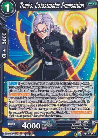 Trunks, Catastrophic Premonition (BT12-135) [Vicious Rejuvenation] | Dragon's Lair Comics and Fantasy Houston TX