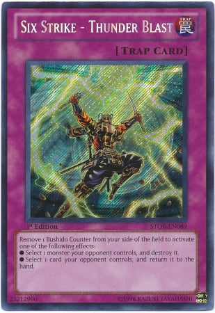 Six Strike - Thunder Blast [STOR-EN089] Secret Rare | Dragon's Lair Comics and Fantasy Houston TX