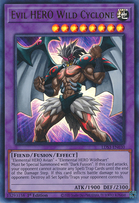 Evil HERO Wild Cyclone [LDS3-EN030] Ultra Rare | Dragon's Lair Comics and Fantasy Houston TX