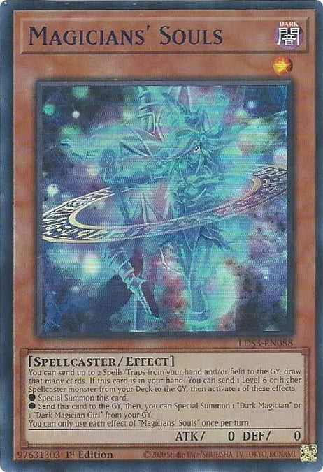 Magicians' Souls (Blue) [LDS3-EN088] Ultra Rare | Dragon's Lair Comics and Fantasy Houston TX