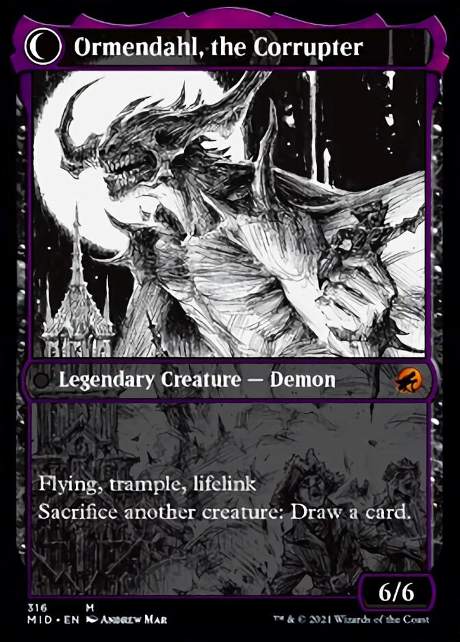 Jerren, Corrupted Bishop // Ormendahl, the Corrupted (Showcase Eternal Night) [Innistrad: Midnight Hunt] | Odin's Place