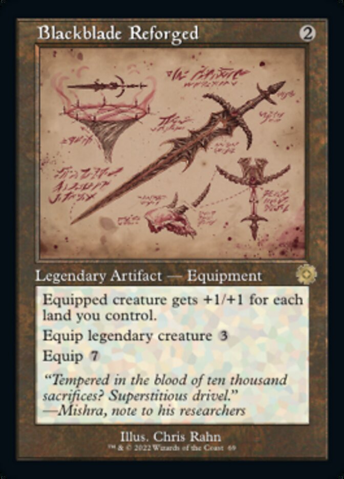 Blackblade Reforged (Retro Schematic) [The Brothers' War Retro Artifacts] | Dragon's Lair Comics and Fantasy Houston TX