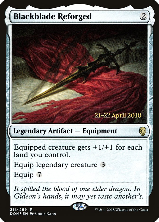 Blackblade Reforged [Dominaria Prerelease Promos] | Dragon's Lair Comics and Fantasy Houston TX