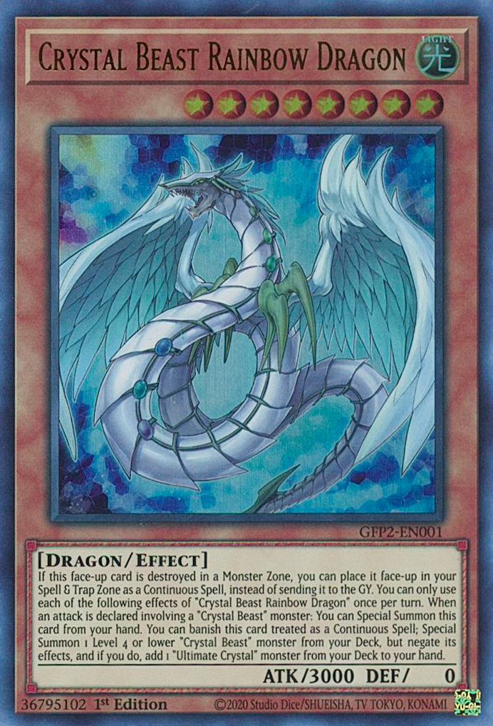 Crystal Beast Rainbow Dragon [GFP2-EN001] Ultra Rare | Dragon's Lair Comics and Fantasy Houston TX