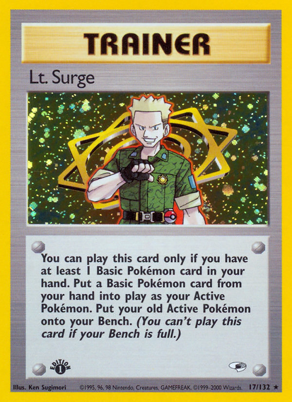 Lt. Surge (17/132) [Gym Heroes 1st Edition] | Dragon's Lair Comics and Fantasy Houston TX