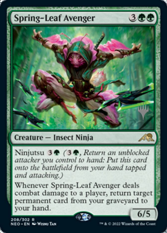 Spring-Leaf Avenger (Promo Pack) [Kamigawa: Neon Dynasty Promos] | Dragon's Lair Comics and Fantasy Houston TX