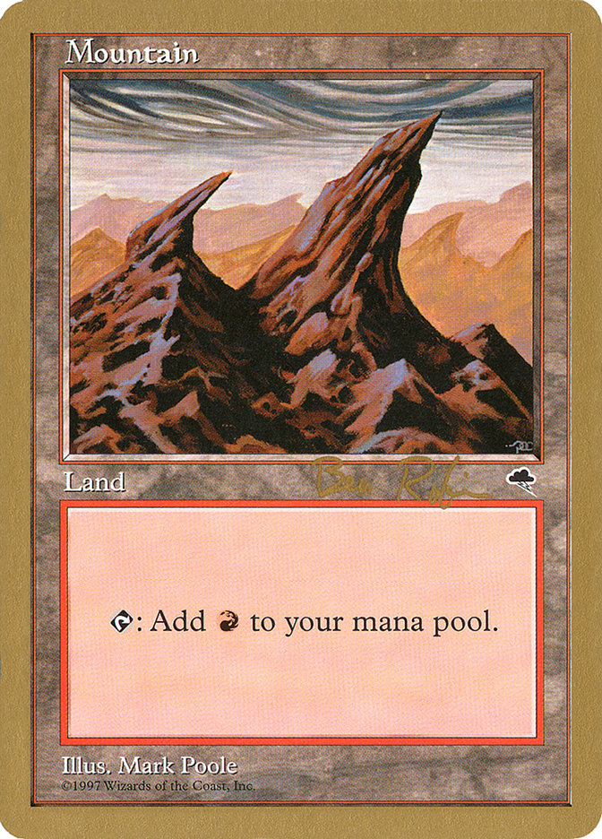 Mountain (br344) (Ben Rubin) [World Championship Decks 1998] | Dragon's Lair Comics and Fantasy Houston TX