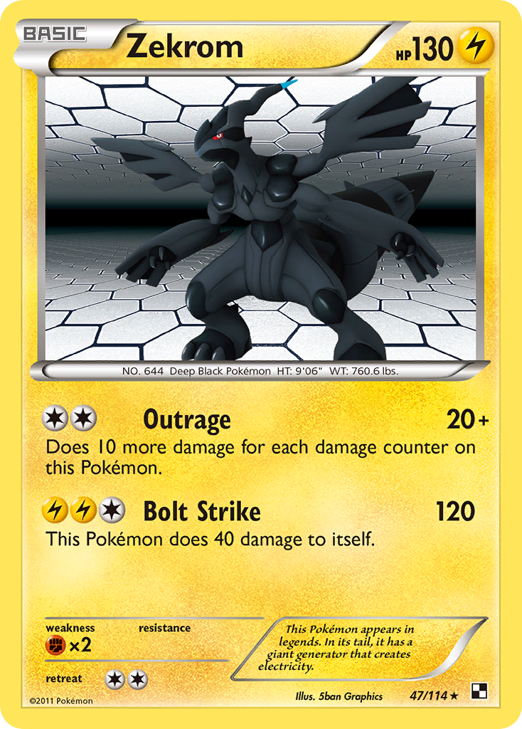 Zekrom (47/114) [Black & White: Base Set] | Dragon's Lair Comics and Fantasy Houston TX
