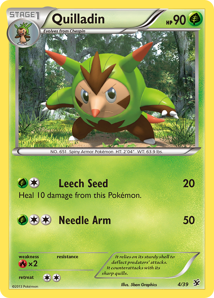 Quilladin (4/39) [XY: Kalos Starter Set] | Dragon's Lair Comics and Fantasy Houston TX