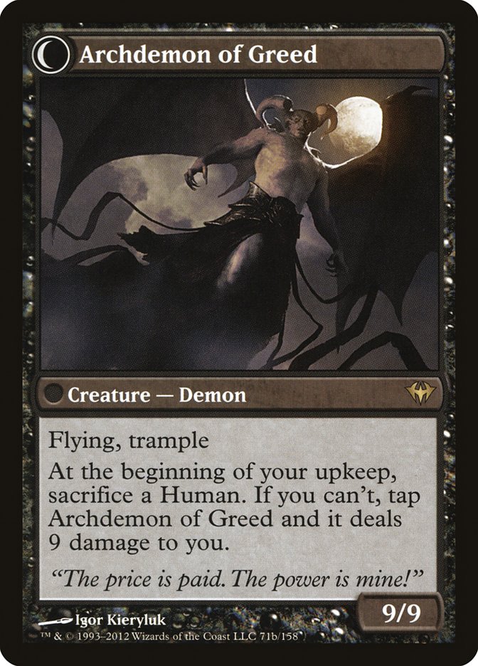 Ravenous Demon // Archdemon of Greed [Dark Ascension] | Dragon's Lair Comics and Fantasy Houston TX