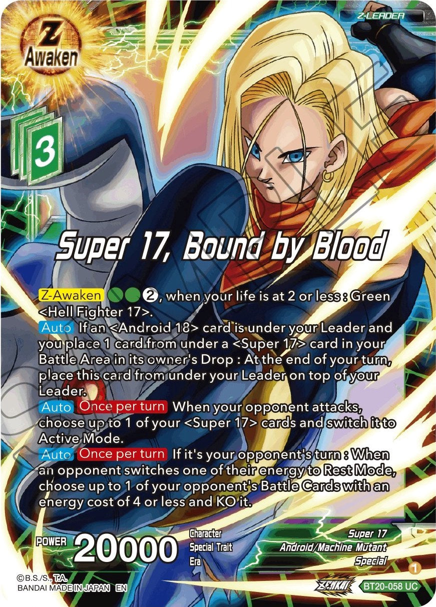 Super 17, Bound by Blood (BT20-058) [Power Absorbed] | Dragon's Lair Comics and Fantasy Houston TX