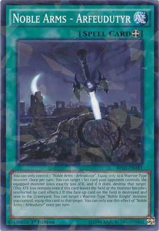 Noble Arms - Arfeudutyr [BP03-EN181] Shatterfoil Rare | Dragon's Lair Comics and Fantasy Houston TX