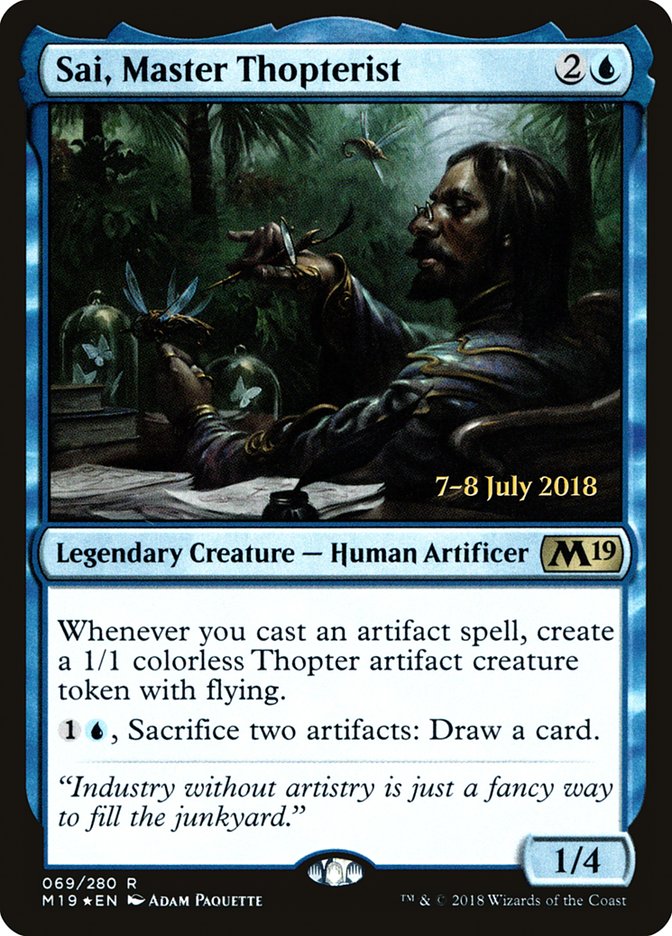 Sai, Master Thopterist [Core Set 2019 Prerelease Promos] | Dragon's Lair Comics and Fantasy Houston TX
