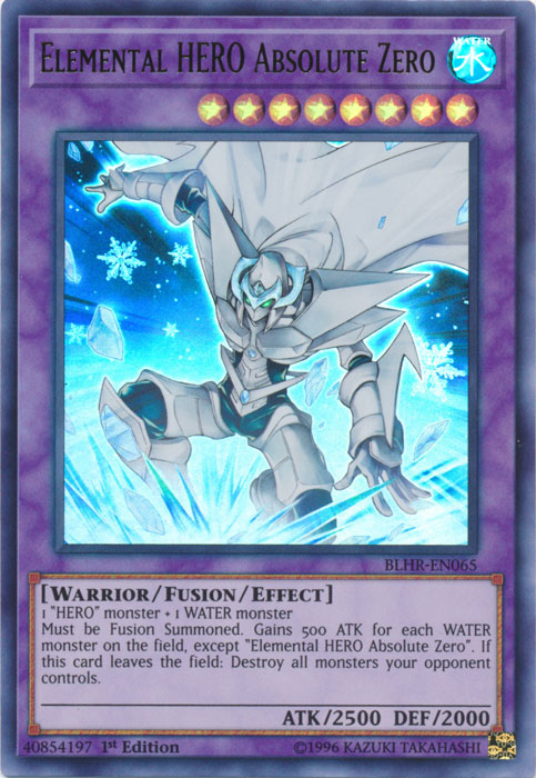 Elemental Hero Absolute Zero [BLHR-EN065] Ultra Rare | Dragon's Lair Comics and Fantasy Houston TX
