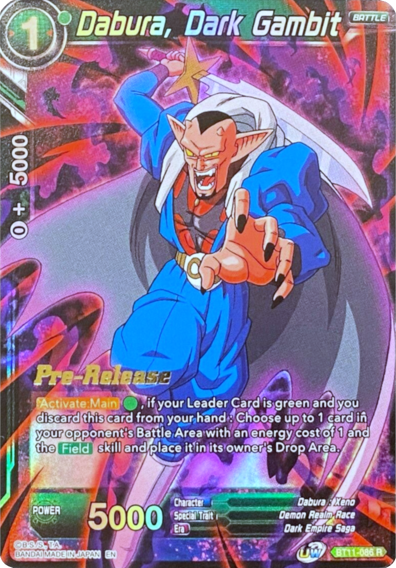 Dabura, Dark Gambit (BT11-086) [Vermilion Bloodline Prerelease Promos] | Dragon's Lair Comics and Fantasy Houston TX