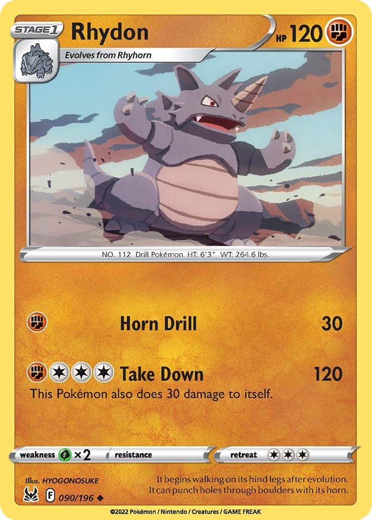 Rhydon (090/196) [Sword & Shield: Lost Origin] | Dragon's Lair Comics and Fantasy Houston TX