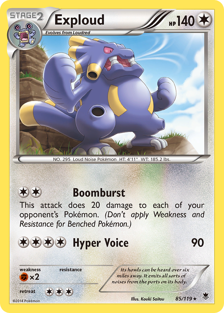 Exploud (85/119) [XY: Phantom Forces] | Dragon's Lair Comics and Fantasy Houston TX