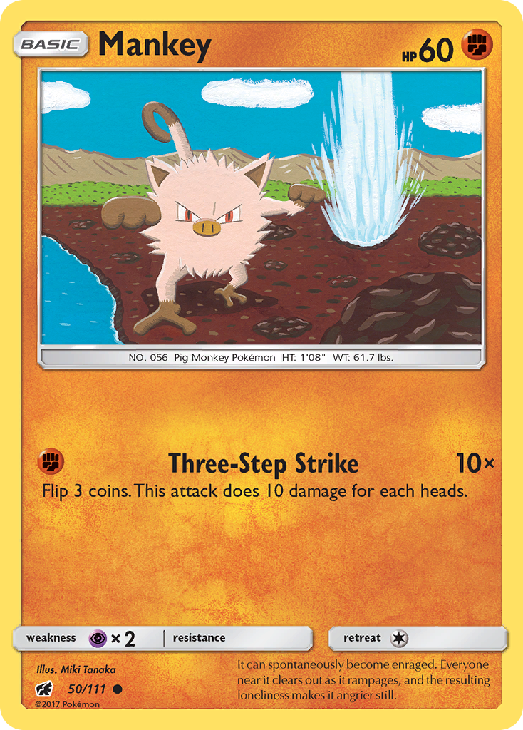Mankey (50/111) [Sun & Moon: Crimson Invasion] | Dragon's Lair Comics and Fantasy Houston TX