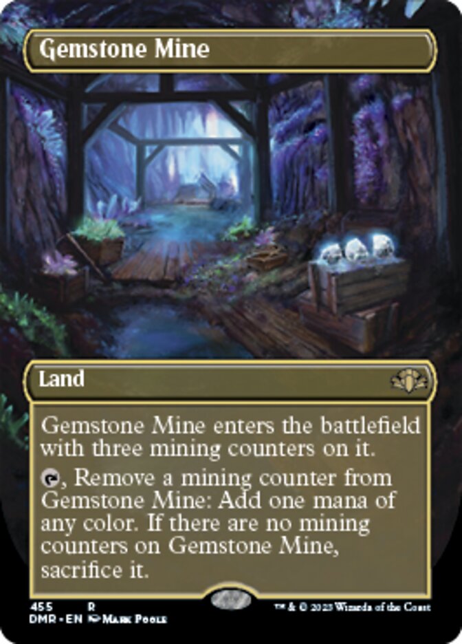 Gemstone Mine (Borderless Alternate Art) [Dominaria Remastered] | Dragon's Lair Comics and Fantasy Houston TX