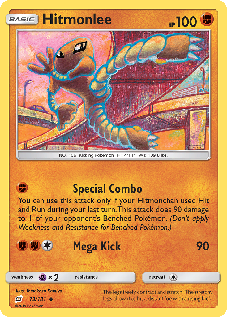 Hitmonlee (73/181) [Sun & Moon: Team Up] | Dragon's Lair Comics and Fantasy Houston TX