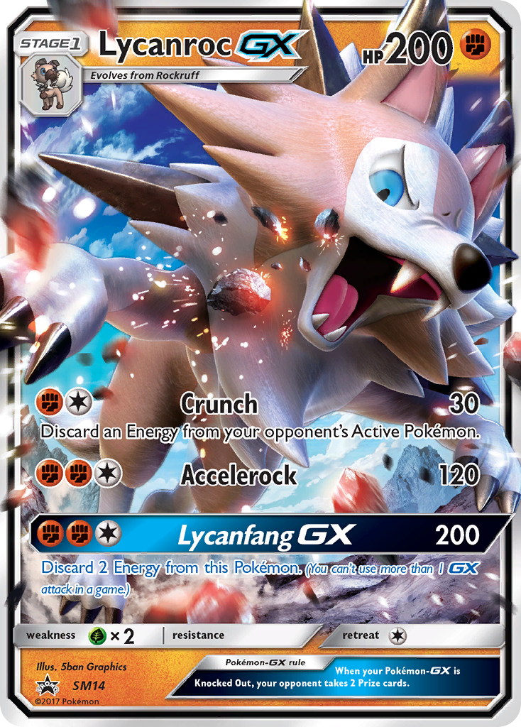 Lycanroc GX (SM14) [Sun & Moon: Black Star Promos] | Dragon's Lair Comics and Fantasy Houston TX