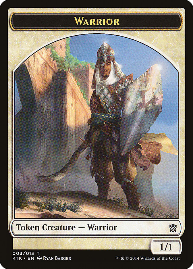 Warrior Token (003/013) [Khans of Tarkir Tokens] | Dragon's Lair Comics and Fantasy Houston TX