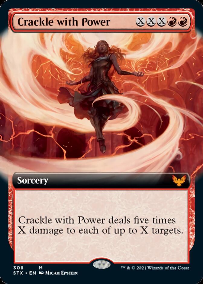 Crackle with Power (Extended Art) [Strixhaven: School of Mages] | Dragon's Lair Comics and Fantasy Houston TX