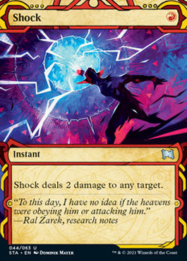 Shock (Foil Etched) [Strixhaven: School of Mages Mystical Archive] | Dragon's Lair Comics and Fantasy Houston TX