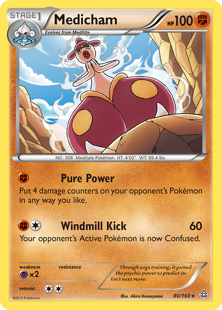 Medicham (80/160) [XY: Primal Clash] | Dragon's Lair Comics and Fantasy Houston TX