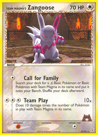 Team Magma's Zangoose (23/95) [EX: Team Magma vs Team Aqua] | Dragon's Lair Comics and Fantasy Houston TX