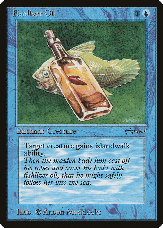 Fishliver Oil (Dark Mana Cost) [Arabian Nights] | Dragon's Lair Comics and Fantasy Houston TX