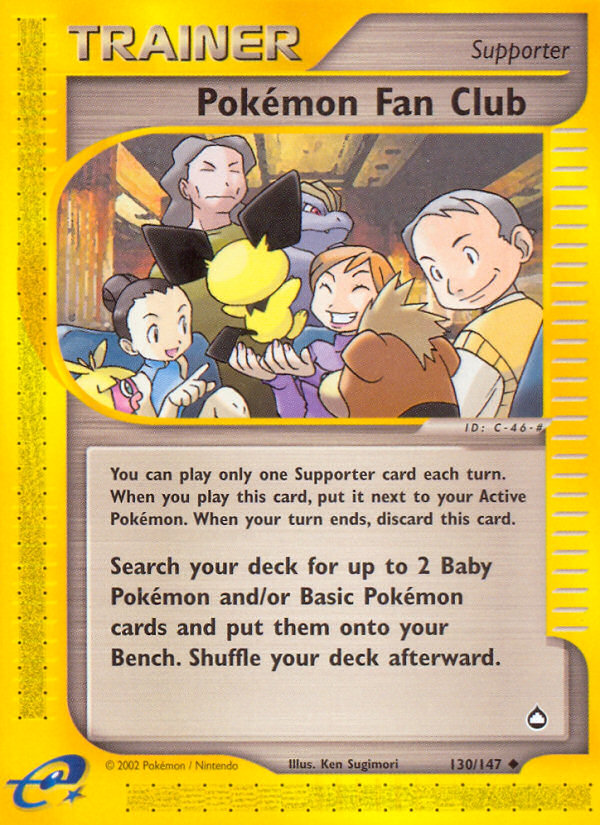 Pokemon Fan Club (130/147) [Aquapolis] | Dragon's Lair Comics and Fantasy Houston TX