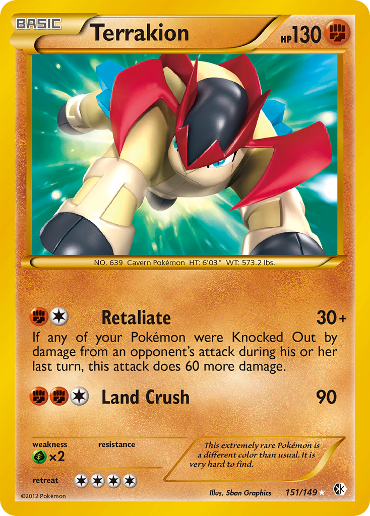 Terrakion (151/149) [Black & White: Boundaries Crossed] | Dragon's Lair Comics and Fantasy Houston TX
