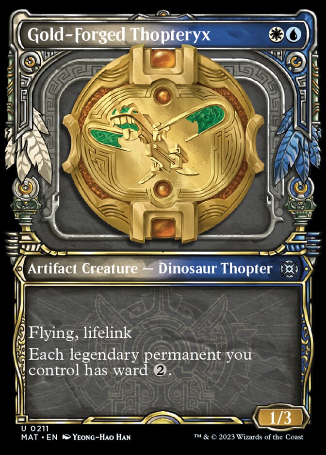 Gold-Forged Thopteryx (Showcase Halo Foil) [March of the Machine: The Aftermath] | Dragon's Lair Comics and Fantasy Houston TX