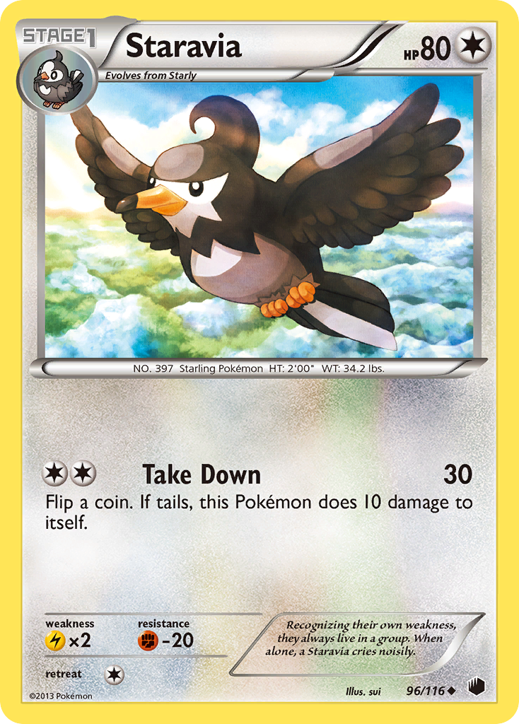 Staravia (96/116) [Black & White: Plasma Freeze] | Dragon's Lair Comics and Fantasy Houston TX