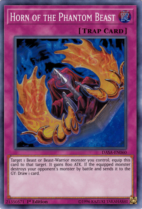 Horn of the Phantom Beast [DASA-EN060] Super Rare | Dragon's Lair Comics and Fantasy Houston TX