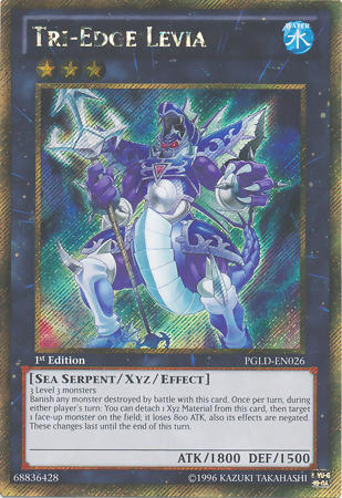 Tri-Edge Levia [PGLD-EN026] Gold Secret Rare | Dragon's Lair Comics and Fantasy Houston TX