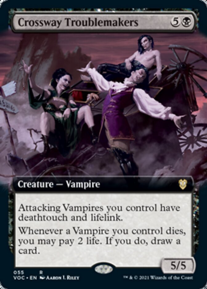 Crossway Troublemakers (Extended Art) [Innistrad: Crimson Vow Commander] | Dragon's Lair Comics and Fantasy Houston TX