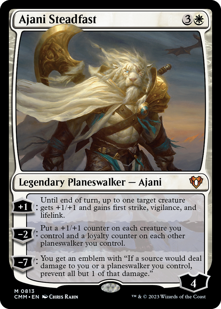 Ajani Steadfast [Commander Masters] | Dragon's Lair Comics and Fantasy Houston TX
