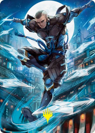 Kaito Shizuki 1 Art Card (Gold-Stamped Signature) [Kamigawa: Neon Dynasty Art Series] | Dragon's Lair Comics and Fantasy Houston TX