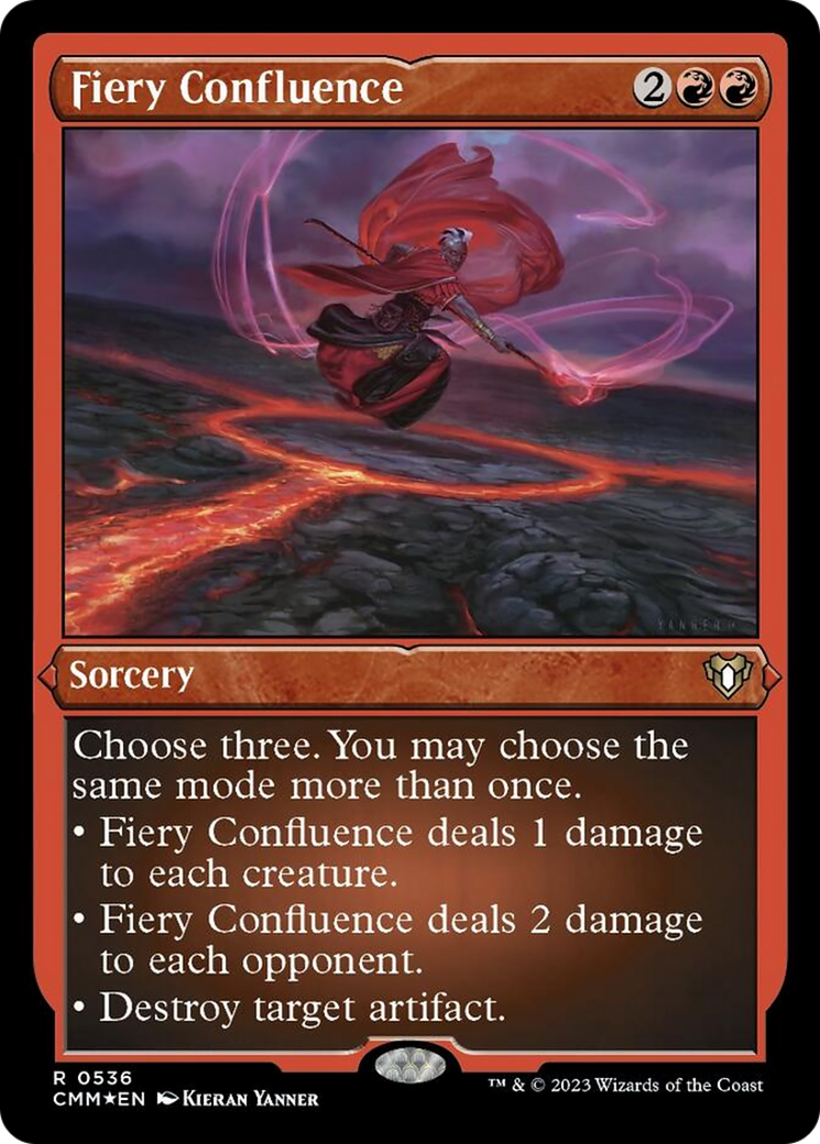 Fiery Confluence (Foil Etched) [Commander Masters] | Dragon's Lair Comics and Fantasy Houston TX