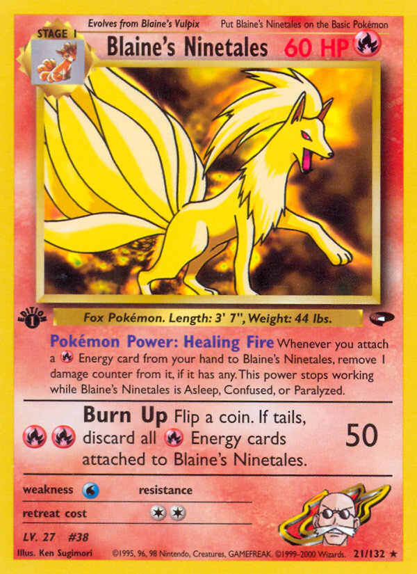 Blaine's Ninetales (21/132) [Gym Challenge 1st Edition] | Dragon's Lair Comics and Fantasy Houston TX