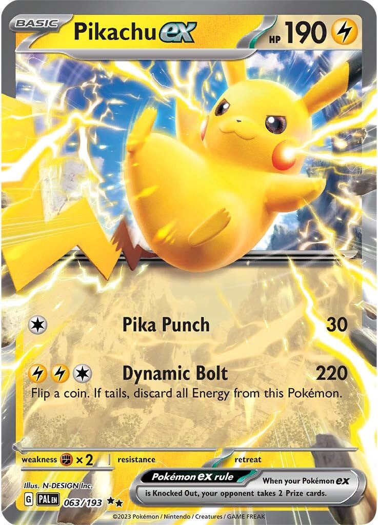 Pikachu ex (063/193) [Scarlet & Violet: Paldea Evolved] | Dragon's Lair Comics and Fantasy Houston TX