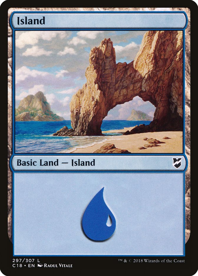 Island (297) [Commander 2018] | Dragon's Lair Comics and Fantasy Houston TX